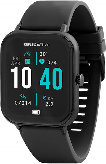 Reflex Active Series 23 Smartwatch with Heart Rate Monitor (Black)