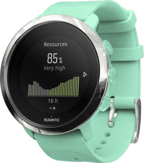 Suunto 3 Fitness Stainless Steel 43mm Waterproof Smartwatch with Heart Rate Monitor (Ocean) view 2