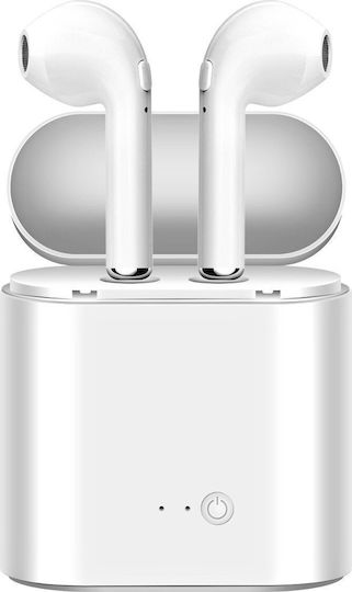 TWS i7s Earbud Bluetooth Handsfree Earphones with Charging Case White