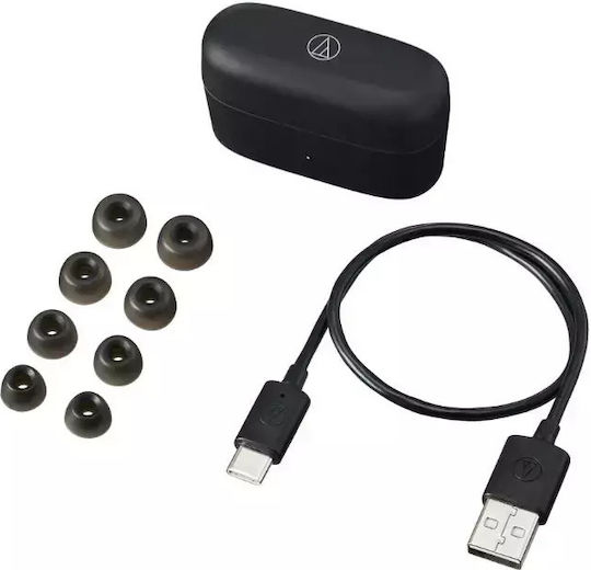 Audio Technica ATH-CKS30TW+ In-ear Bluetooth Handsfree Earphones with Sweat Resistance and Charging Case Matt Black Ansicht 3