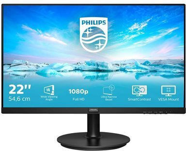 Philips V Line 220V8L5 VA Monitor 21.5" FHD 1920x1080 with Response Time 4ms GTG view 5