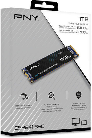 PNY CS2241 SSD 1TB M.2 Type with PCI Express 4.0 Connection M280CS2241-1TB-RB view 5