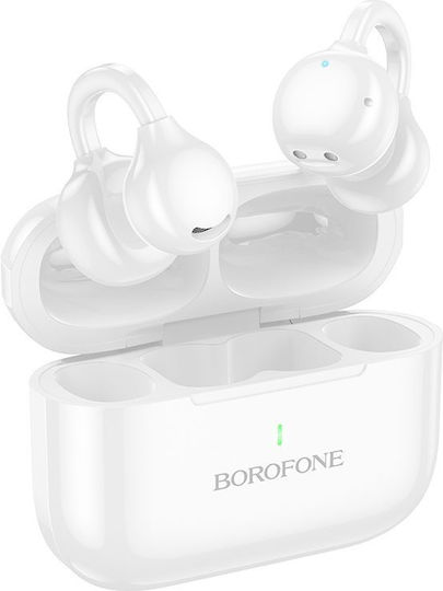 Borofone BW95 Cancion Open Ear Bluetooth Handsfree Earphones with Charging Case White view 1