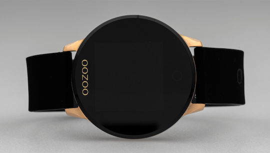 Oozoo Q00114 Stainless Steel 43mm Smartwatch with Heart Rate Monitor (Black / Gold) view 3
