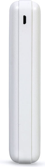 Lamtech LAM112129 Power Bank 20000mAh with 2 USB-A Ports White vue 5
