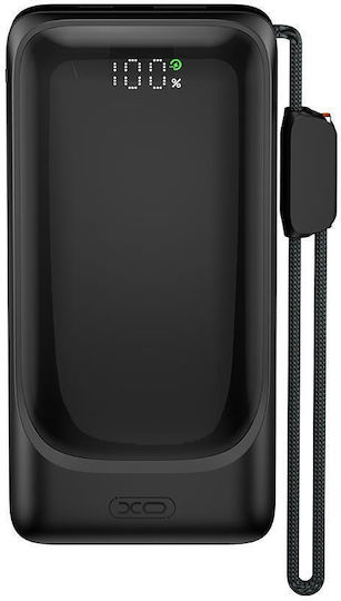 XO PR282 Power Bank 10000mAh 22.5W with USB-A Port and USB-C Port Black view 1