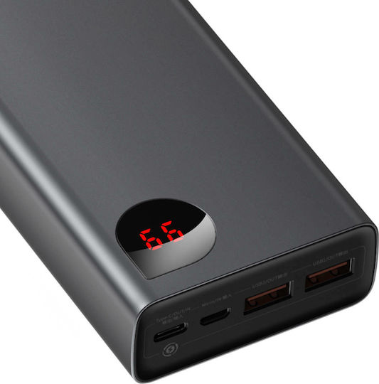 Baseus Adaman Metal Digital Display Power Bank 20000mAh 65W with 2 USB-A Ports and USB-C Port Quick Charge 3.0 Black view 3