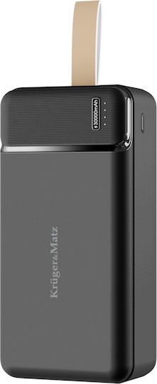 Kruger & Matz Power Bank 30000mAh 22.5W with 2 USB-A Ports and USB-C Port Power Delivery / Quick Charge 3.0 Black view 6