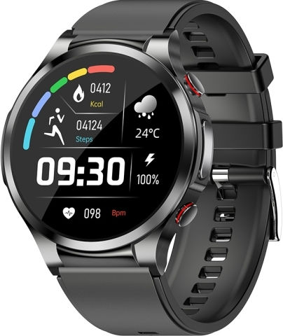 W11 1.32 Inch Color Screen Smart Watch Support Heart Rate Monitoring Blood Pressure Monitoring Black view 1
