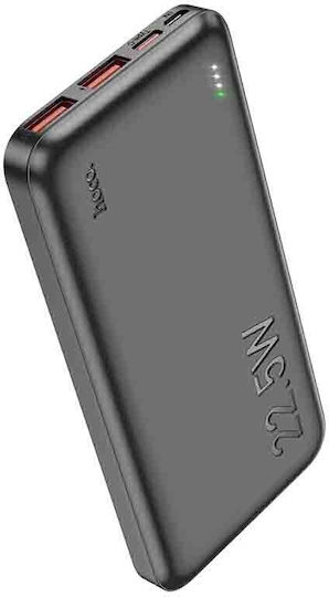 Hoco J101A Astute Power Bank 10000mAh 22.5W with 2 USB-A Ports and USB-C Port Power Delivery / Quick Charge 3.0 Black