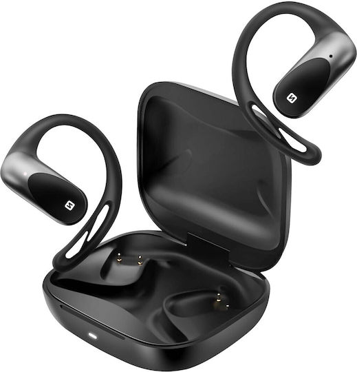 Swissten Run Open Ear Bluetooth Handsfree Headphones With Sweat Resistance And Charging Case Black view 1