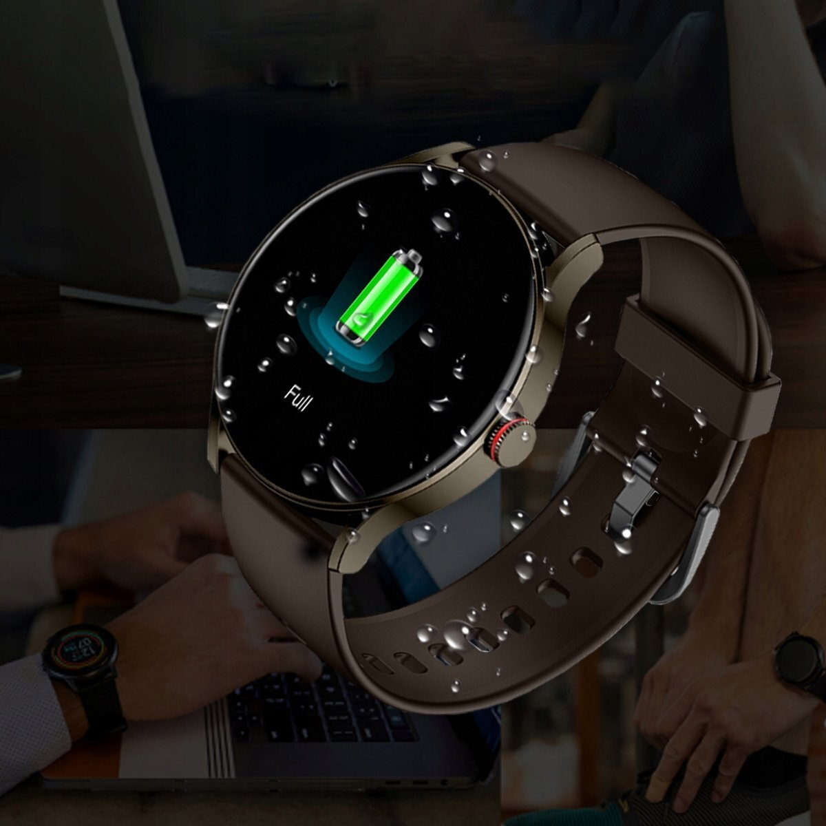 Imilab Imiki TG1 45mm Smartwatch with Heart Rate Monitor (Brown) view 5