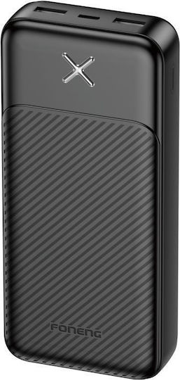 Foneng PX110 Power Bank 20000mAh 10W with 2 USB-A Ports Black view 1