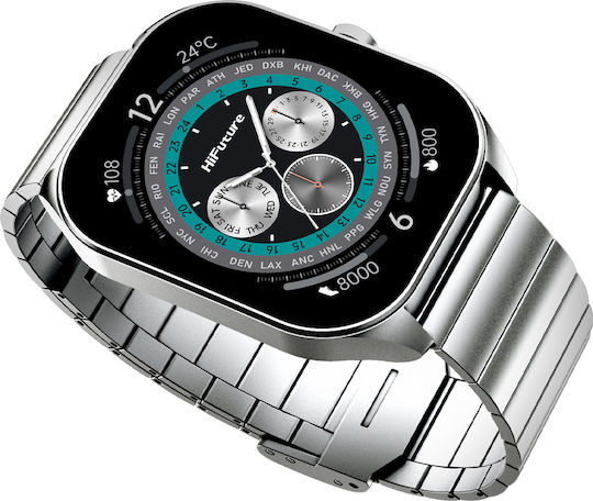 HiFuture FutureFit APEX Smartwatch with Heart Rate Monitor (Silver) view 5