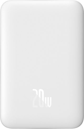 Baseus Magnetic Mini Overseas Edition MagSafe Power Bank 10000mAh 20W with USB-C Port Power Delivery White vista 2
