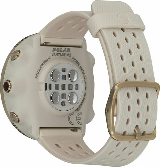Polar Vantage M2 Aluminium 46mm Waterproof Smartwatch with Heart Rate Monitor (Beige) view 6