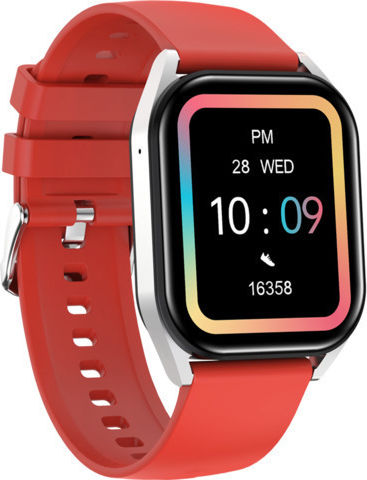 Canyon SW-58 Aluminium Waterproof Smartwatch with Heart Rate Monitor (Silver Red) view 3