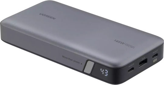 Ugreen PB205 Power Bank 25000mAh 145W with USB-A Port and 2 USB-C Ports Power Delivery / Quick Charge 3.0 Gray