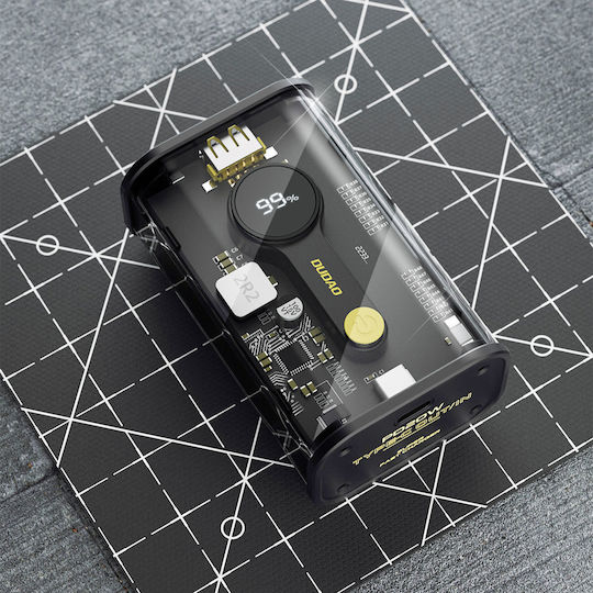 Dudao K16 Power Bank 10000mAh 22.5W with USB-A Port and USB-C Port Power Delivery Black view 2