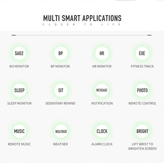SPM KW19 Smartwatch with Heart Rate Monitor (Pink) vue 6