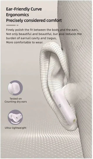 Swissten ANC Focus In-ear Bluetooth Handsfree Earphones with Charging Case White view 3
