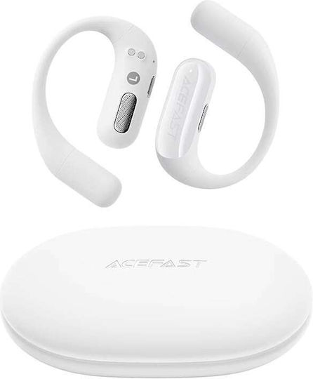 Acefast FA002 Air Open Ear Bluetooth Handsfree Earphones with Sweat Resistance and Charging Case White vue 4