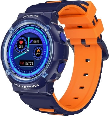 Ht19 1.2 Inch Round Screen Ip68 Children Smart Watch Support Sleep Monitoring Blue