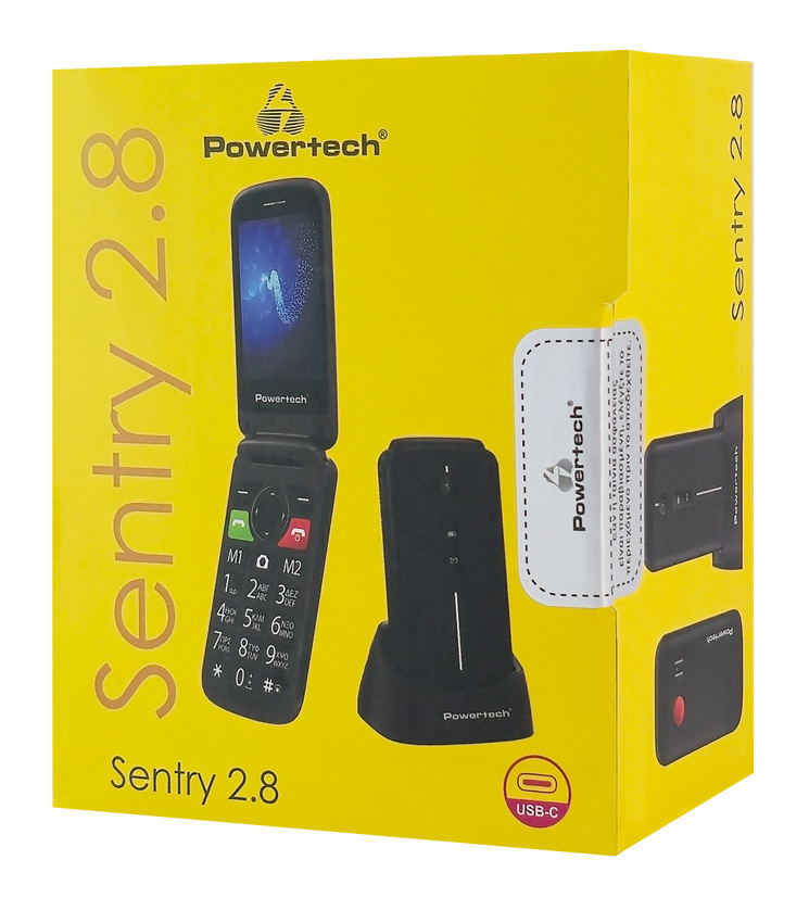 Powertech Sentry Dual SIM Mobile with Large Buttons Black view 4