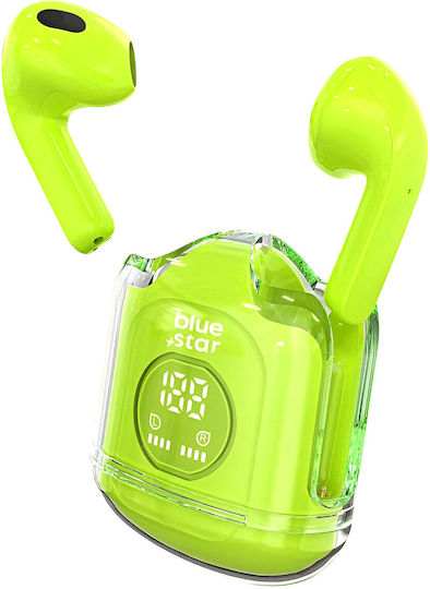 Blue Star Fi22 Earbud Bluetooth Handsfree Earphones with Charging Case Green view 3