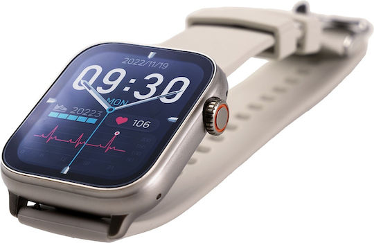 Vivax Life FIT3 Aluminium Smartwatch with Heart Rate Monitor (Beige) view 6