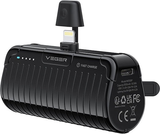Veger W0558P Power Bank 5000mAh 20W Power Delivery Black
