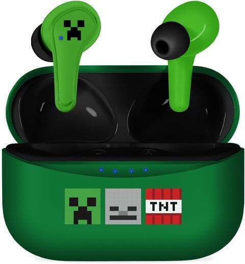 OTL Minecraft In-ear Bluetooth Handsfree Earphones with Charging Case Green