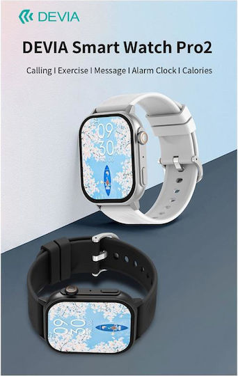 Devia Pro2 56mm Smartwatch with Heart Rate Monitor (Black) vista 2