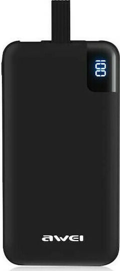 Awei P67K Power Bank 10000mAh with 2 USB-A Ports Black view 5