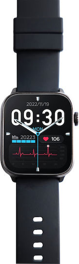 Vivax Life FIT3 Aluminium Smartwatch with Heart Rate Monitor (Black) vue 7