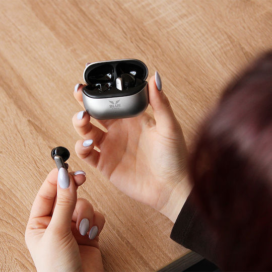 Blue Eagle BE-TWS-07 In-ear Bluetooth Handsfree Earphones with Sweat Resistance and Charging Case Gray view 4