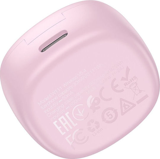 Hoco EW111 Kids In-ear Bluetooth Handsfree Earphones with Charging Case Pink view 3