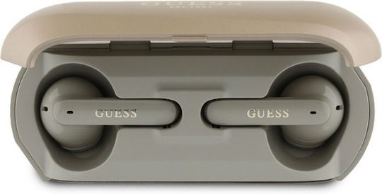 Guess Elongated Metallic ENC In-ear Bluetooth Handsfree Earphones with Charging Case Gold view 3