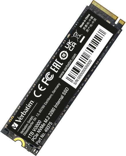 Verbatim Vi3000 SSD 512GB M.2 Type with PCI Express 3.0 Connection 49374 view 1