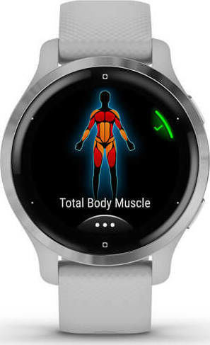 Garmin Venu 2S Stainless Steel 40mm Waterproof Smartwatch with Heart Rate Monitor (Silver / Mist Gray) view 5
