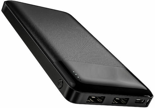 Hoco J72 Power Bank 10000mAh 10W with 2 USB-A Ports and USB-C Port Black