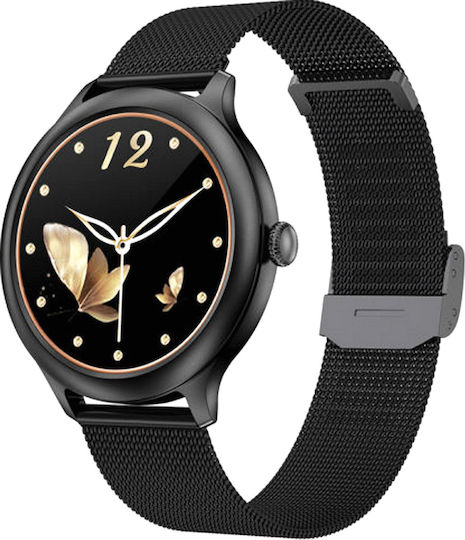 Smartwatch Idealstore Powstell Slim Design Multisport Modes Health Monitoring Personalized Reminder Music Control Camera Menstrual App Silicone Strap Black Color