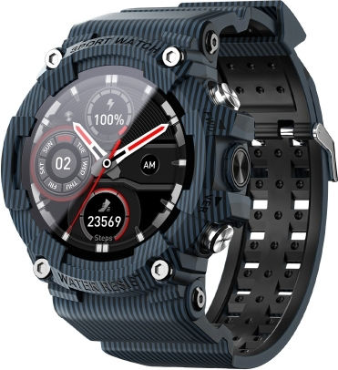 Lokmat Attack Smartwatch with Heart Rate Monitor (Blue) view 2