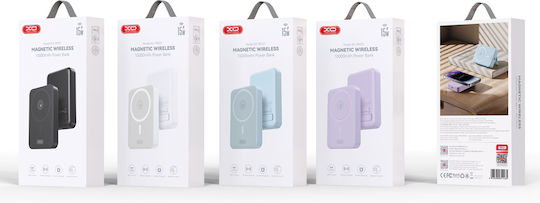 XO PR231 MagSafe Power Bank 10000mAh 15W with USB-C Port Quick Charge 2.0 Light Blue view 4