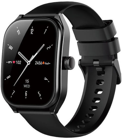 Devia WT4 52mm Smartwatch with Heart Rate Monitor (Black) view 1