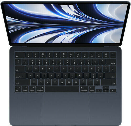 Apple MacBook Air 13.6" (2022) QHD+ (M2-8‑core/8GB/256GB SSD) Midnight (UK Keyboard) view 2