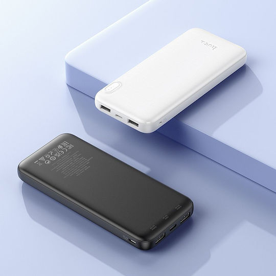 Hoco J128 Power Bank 10000mAh with 2 USB-A Ports White vue 4