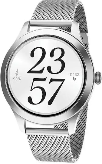 MaxCom FW44 2 Stainless Steel 46mm Smartwatch with SIM and Heart Rate Monitor (Silver) view 1