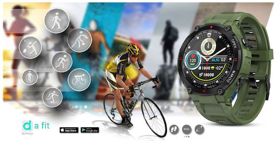 Giewont 430-3 Smartwatch with Heart Rate Monitor (Green) view 5