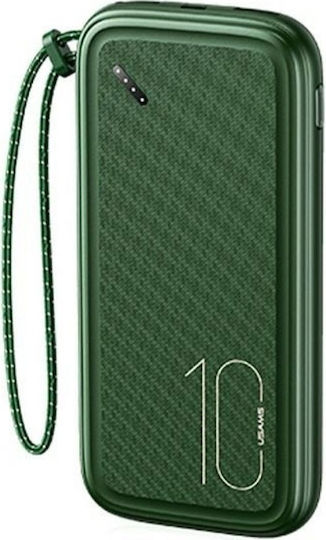 Usams PB56 Power Bank 10000mAh with 2 USB-A Ports Dark Green